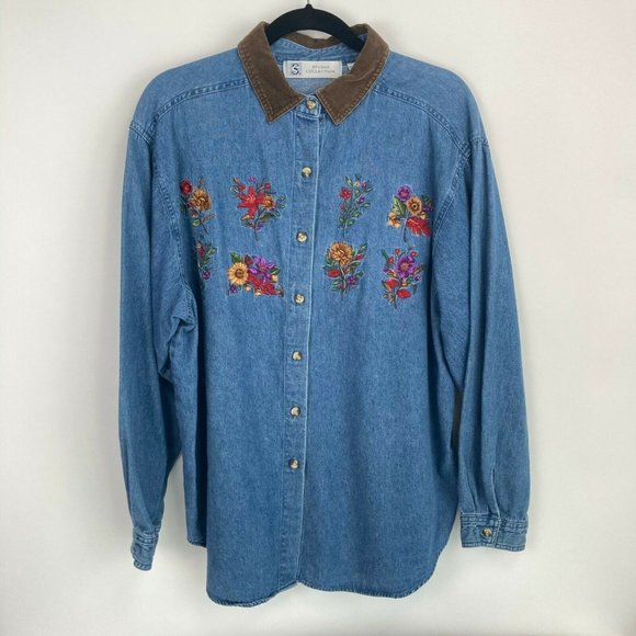 Studio Collection Women Front Button Shirt XL - Picture 2 of 12